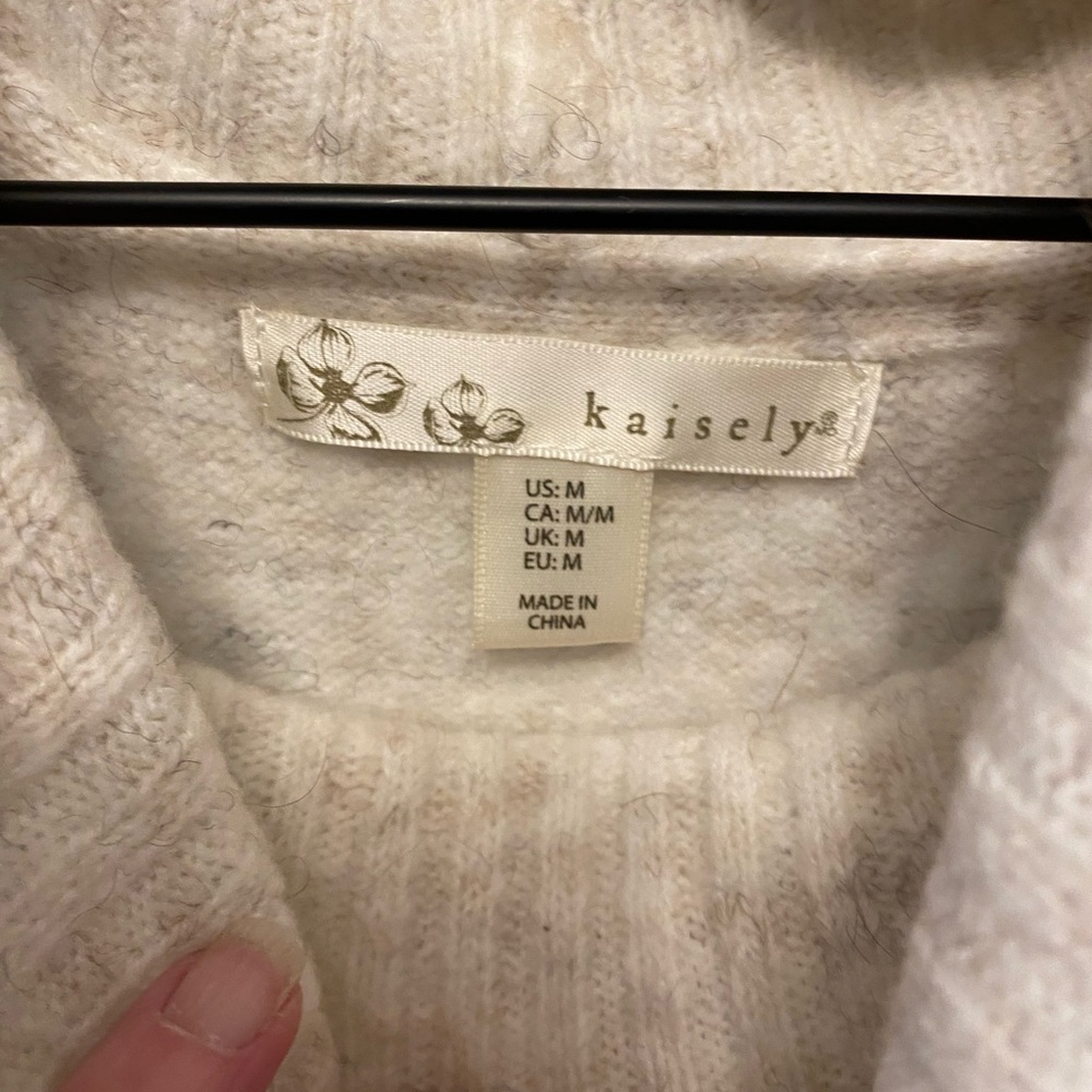 Kaisely Cowl Neck Sweater Vest Longline M - Picture 7 of 8